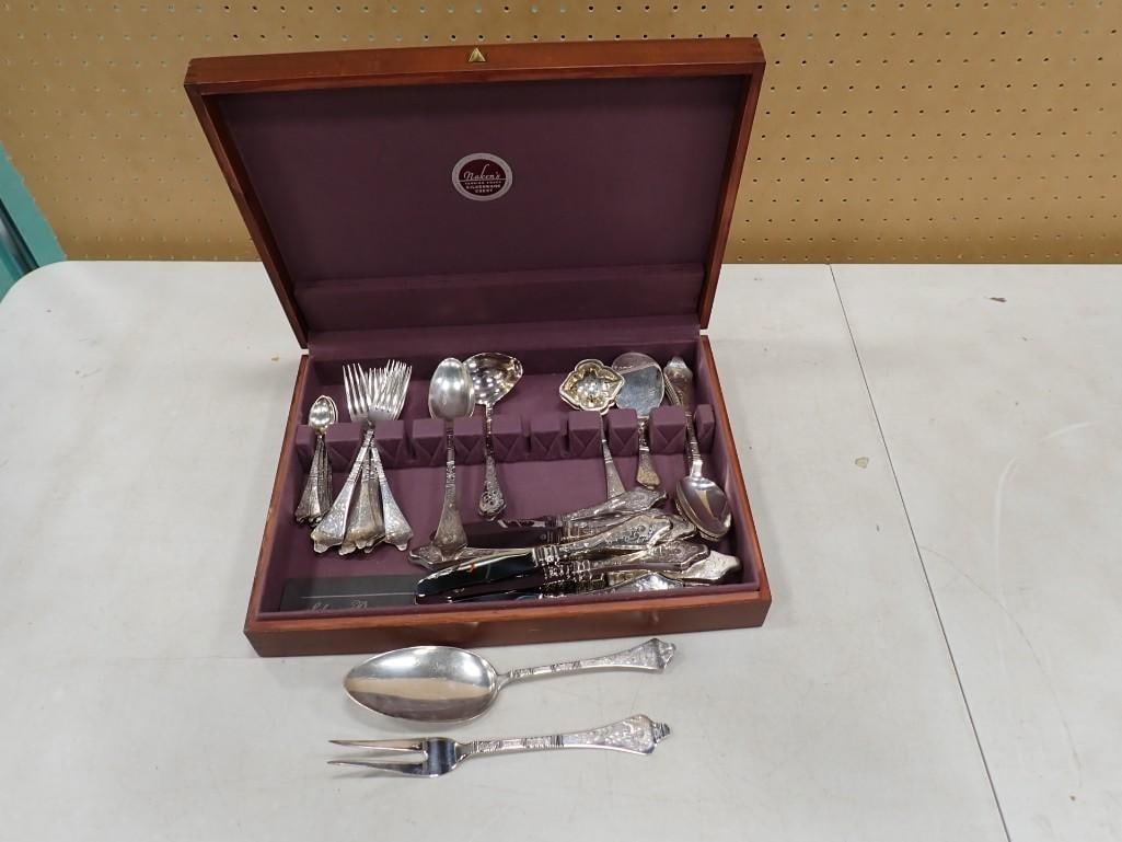 Lot of Raadvad Rustfri Flatware in a Wood Box (1 of 7)