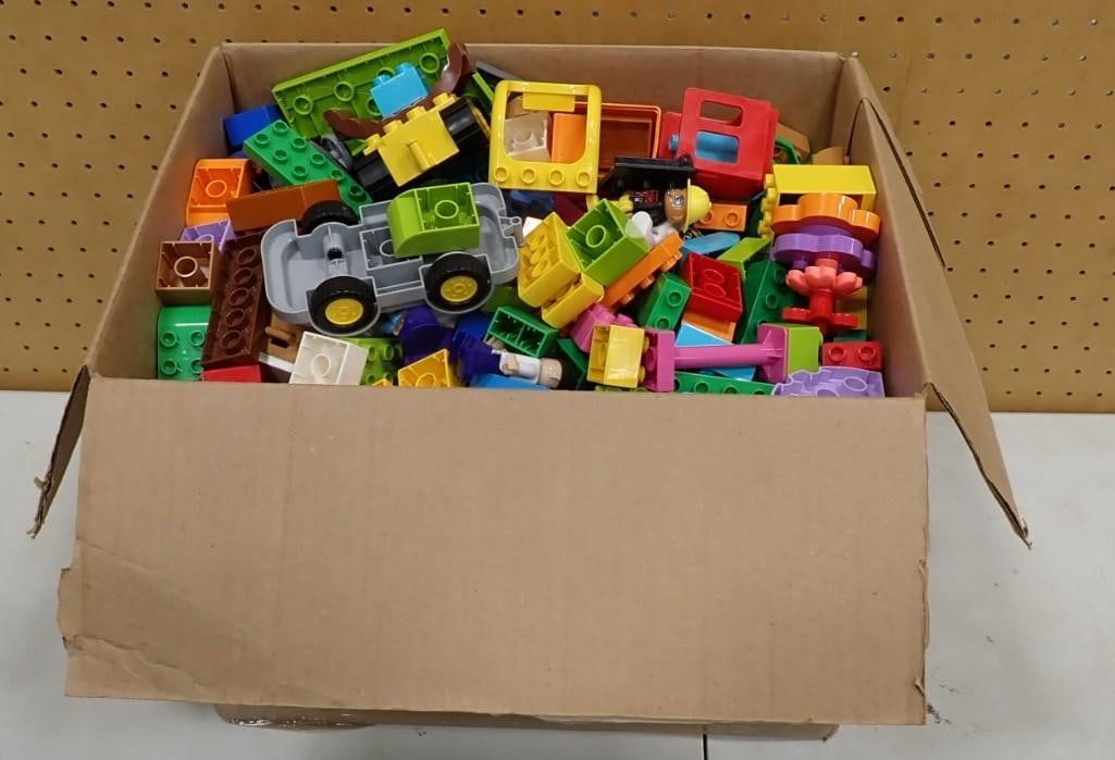 Box full of Duplo Lego piece, etc. (1 of 6)