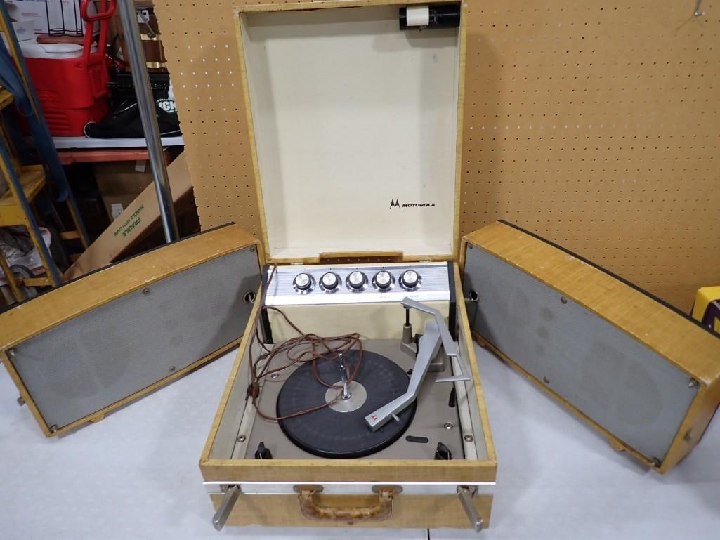 Vintage Motorola Hi Fidelity Stereophonic Record Player Phonograph with Speakers Works (1 of 8)