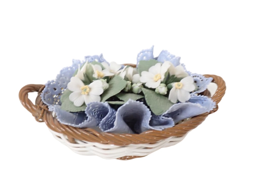 Lladro Daisa Porcelain Basket of Flowers: Lladro Daisa Flower Basket Porcelain Basket of Flowers . Condition: some of the petals on the flowers have broken off and are missing . This is a rare one, though. All pictures are considered part of 