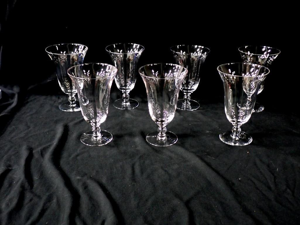 7 Vintage Imperial Glass Candlewick Iced Tea Glasses Footed Water Goblets (1 of 3)