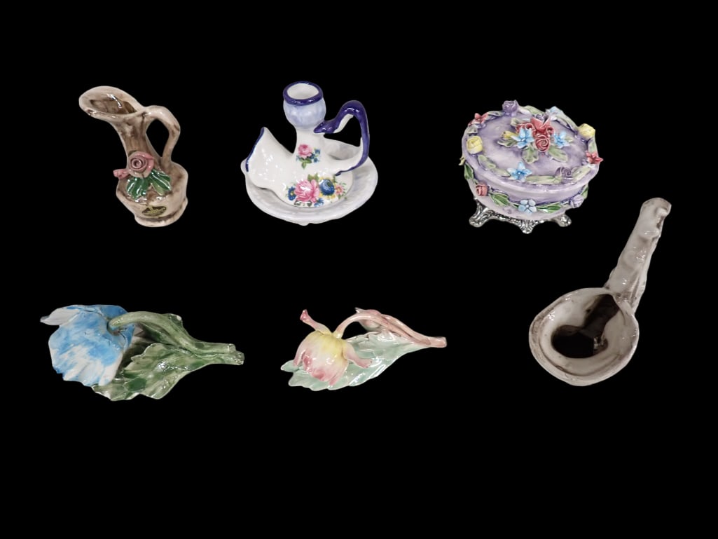 Lot of Small Ceramic Items incl Capodimonte, etc (1 of 8)