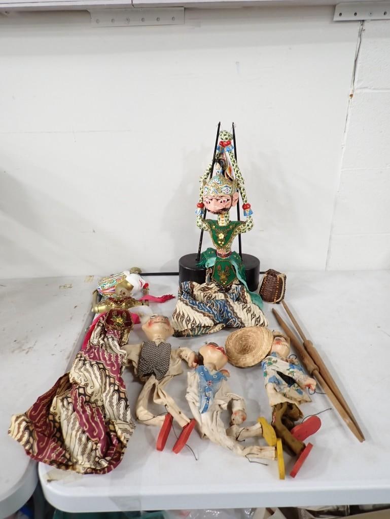Marionette / Puppet Lot including Indonesian Wayang Golek (1 of 8)