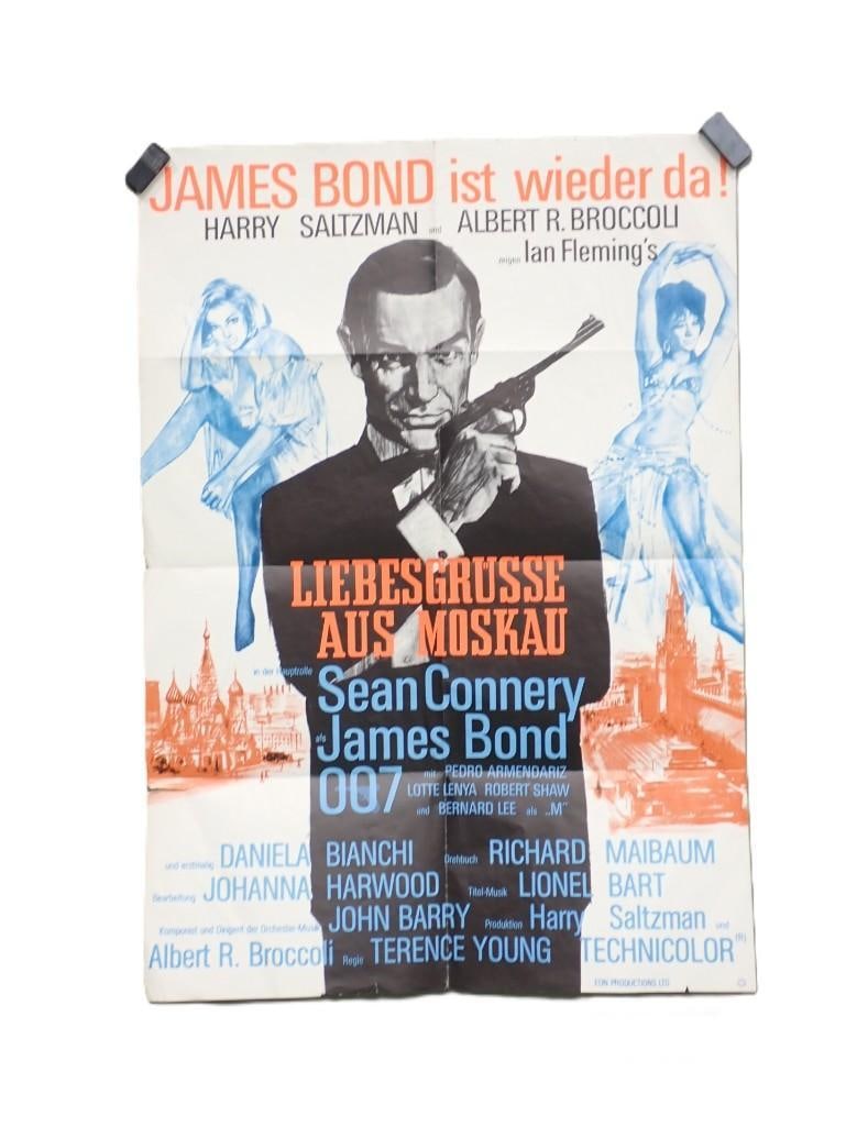 Vintage 1960's James Bond Poster - From Russia With Love - in German (1 of 4)