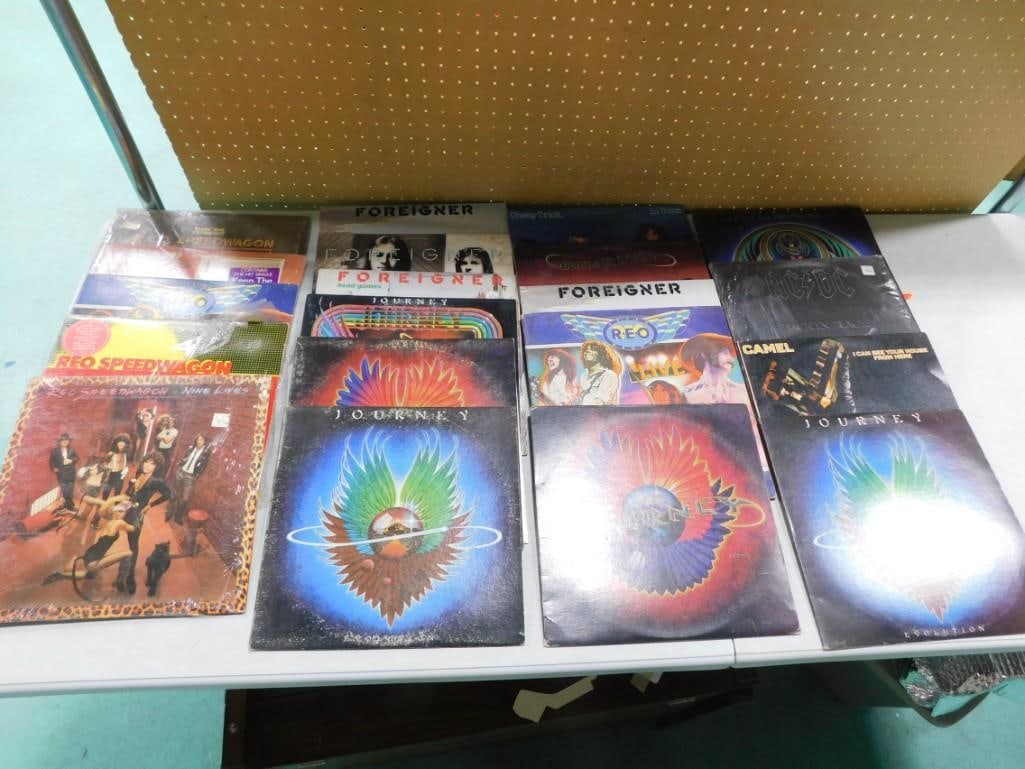 Vinyl Records including REO Speedwagon, Journey, Foreigner, AC/DC, Camel, Cheap Trick, etc. (1 of 5)