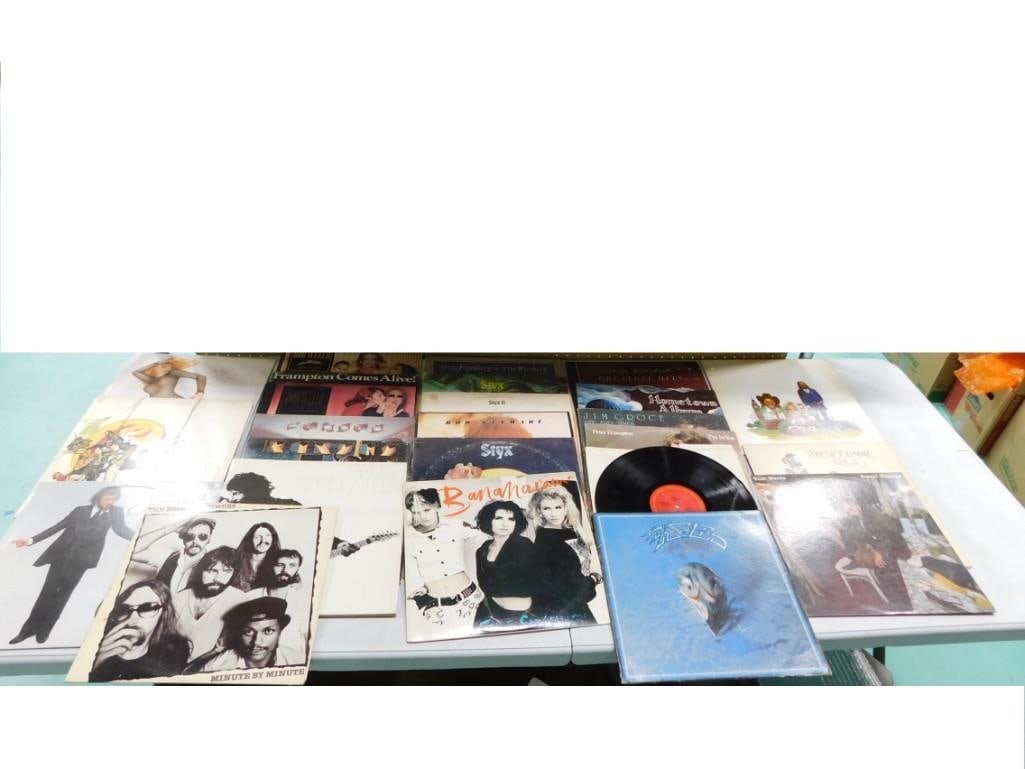 Vinyl Record Albums including Bananarama, Doobie Brothers, Kansas, Frampton, Styx, Eagles, Croce, (1 of 9)