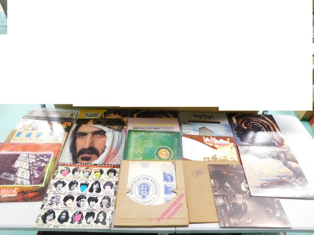 Vinyl Record Albums including Rolling Stones, Mothers of Invention, Zappa, Led Zeppelin, Deep Purple (1 of 9)