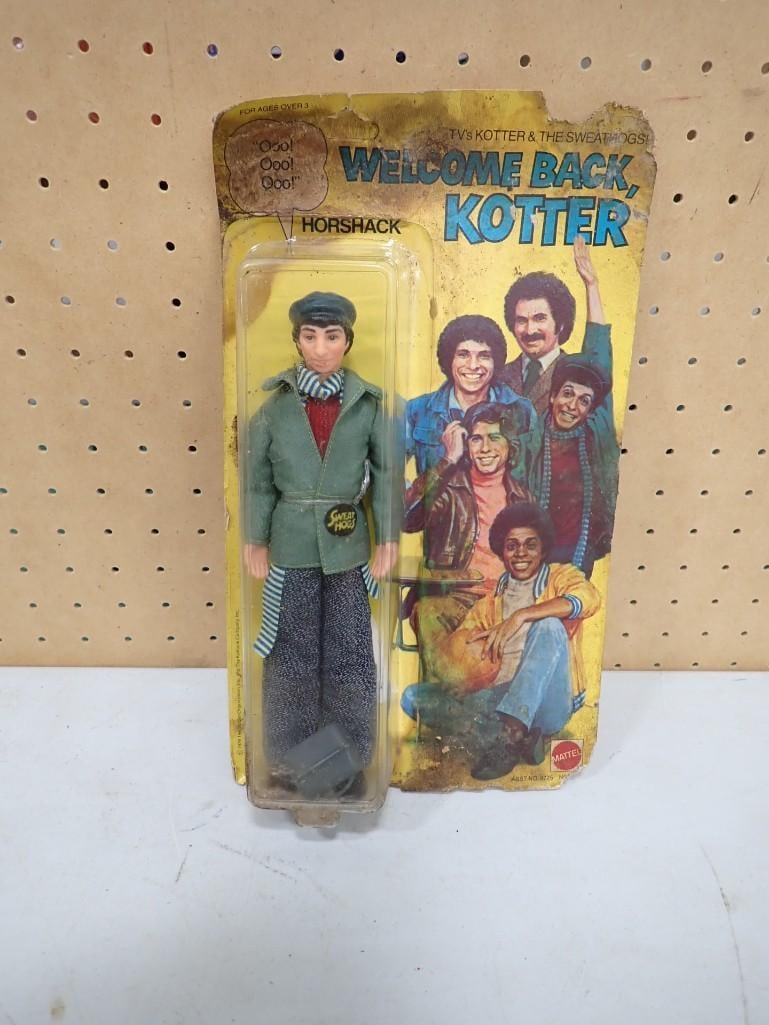 Vtg 1970s Welcome Back Kotter Washington 9" Figure Mattel in Original Package: Vintage 1970s Welcome Back Kotter Vinnie Horshack 9" Figure Mattel in Original Package. Package has tears, creases, wear, dirtAll pictures are considered part of the description and should be examined