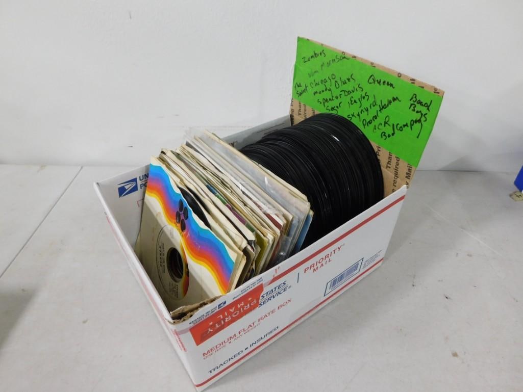 Vinyl 45 RPM Records including Zombies, Queen, Chicago, Moody Blues, Eagles, Seger, Skynyrd, Procol (1 of 9)