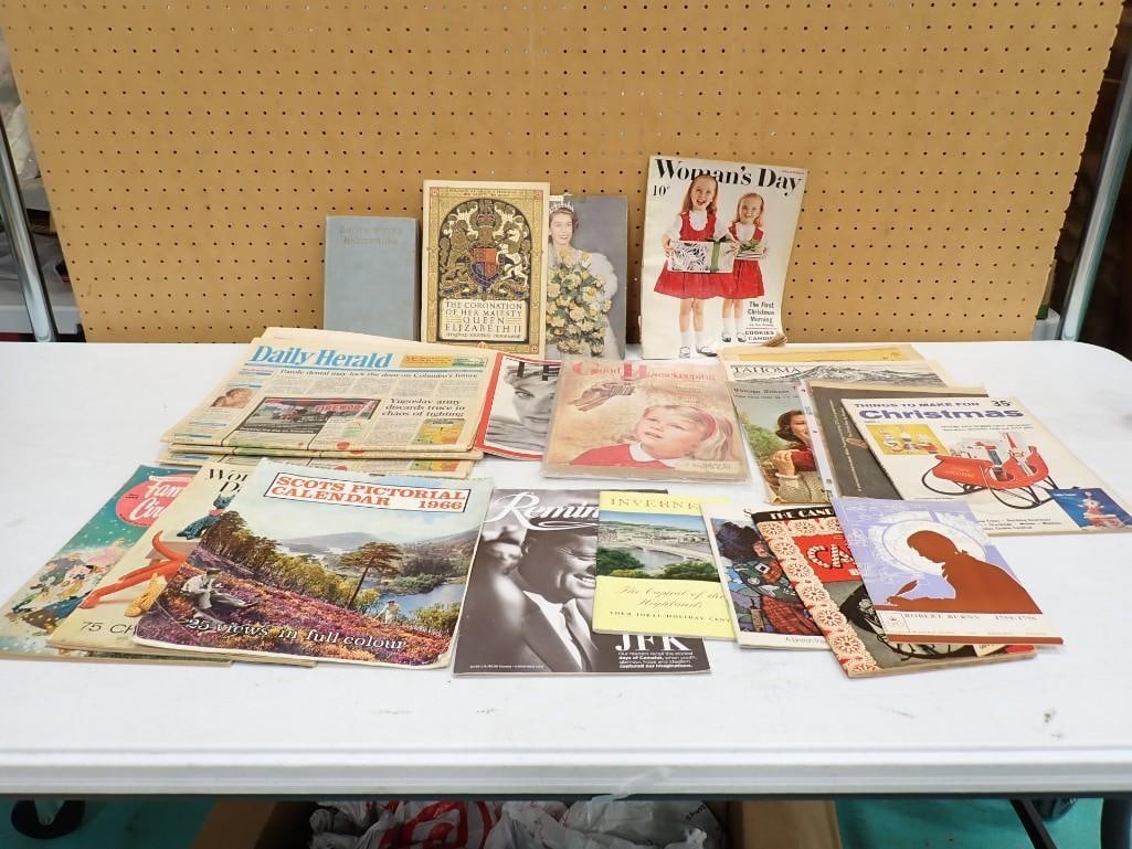 Vintage Ephemera Lot including Magazines, Newspapers, Christmas, Elizabeth II Coronation, etc. (1 of 7)