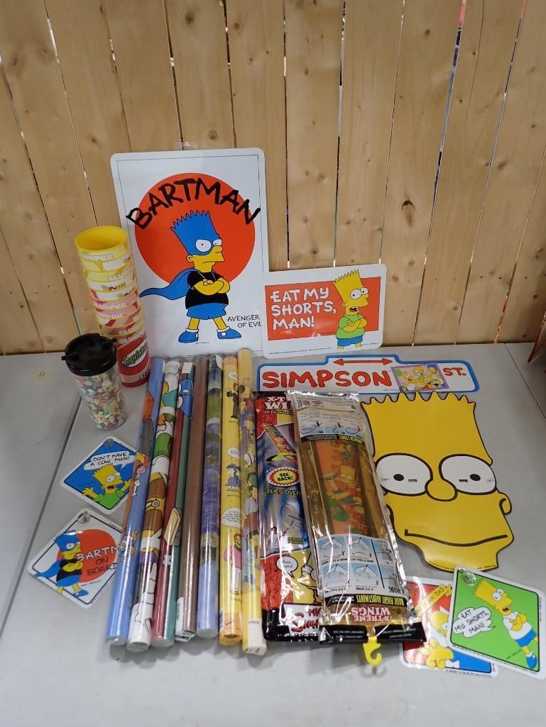 The Simpsons Collectibles incl Wrapping Paper, X-Treme Wings Gliders, Slurpee Cups, etc (1 of 9)