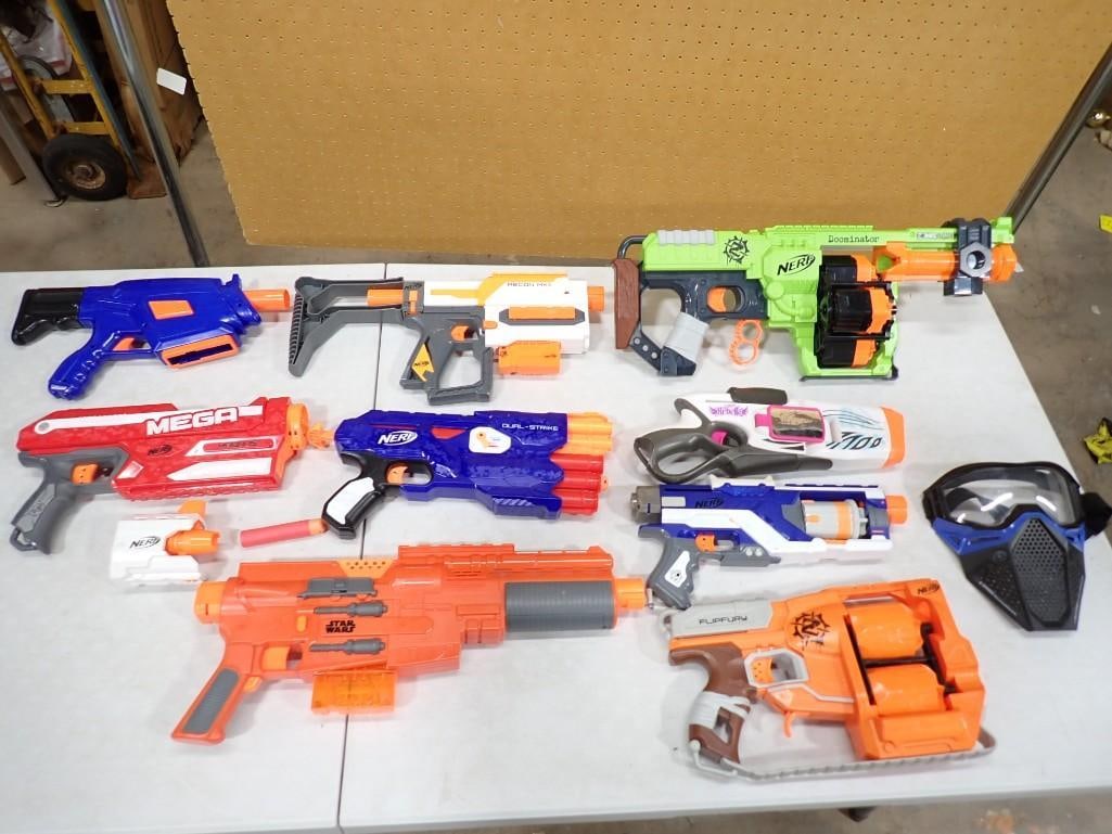 Lot of Nerf Guns, Blaster Toys, Accessories, Etc incl Nerf N-Strike Elite Mega Magus Blaster, (1 of 13)