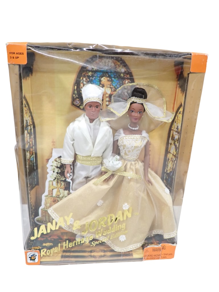 Janay & Jordan Dolls Royal Heritage Wedding Special Edition Doll Set New in Package (1 of 8)