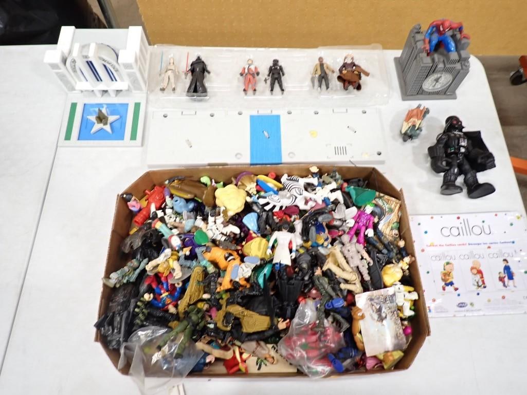 Lot of Small Toys, Action Figures, etc incl Star Wars, Superman, Spider-Man, etc (1 of 10)