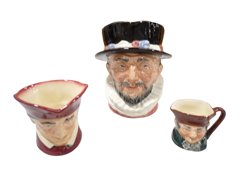 3 Royal Doulton Toby Jugs or Character Mugs incl Beefeater, etc (1 of 9)