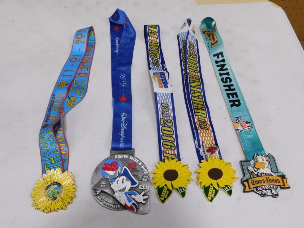Assorted Half Marathon Medals including Disney Wine & Dine, Times-Union Half, Kansas Half: Assorted Half Marathon Medals including Disney Wine & Dine, Times-Union Half, Kansas Half