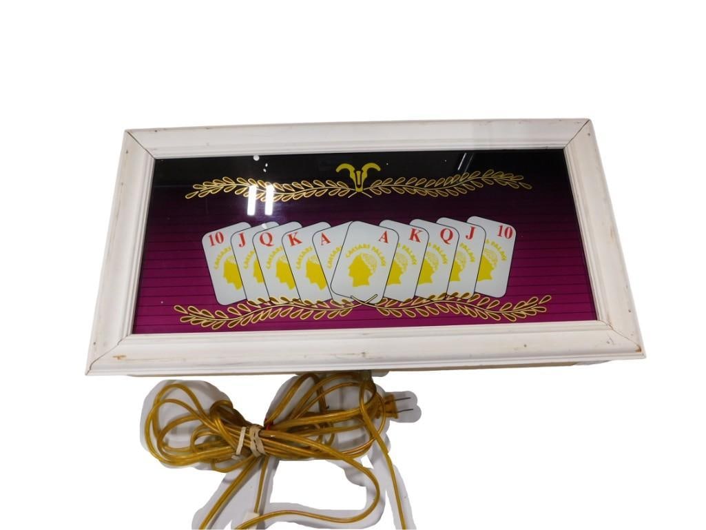 Vintage Caesars Palace Poker Room Marquee Lit Sign - it works: Vintage Caesars Palace Poker Room Marquee Lit Sign - it works 21x11x4" All pictures are considered part of the description and should be examined carefully by bidders. Live Auctioneers is now offe