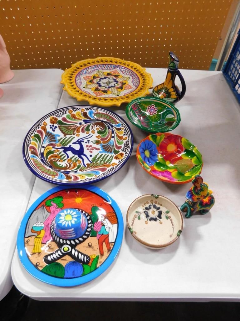 Vintage Mexico Folk Art Talavera Tonala, etc. Small Wixarikia Beaded Art Deer: Vintage Mexico Folk Art Talavera Tonala, etc. Small Wixarikia Beaded Art Deer All pictures are considered part of the description and should be examined carefully by bidders. Live Auctioneers is now