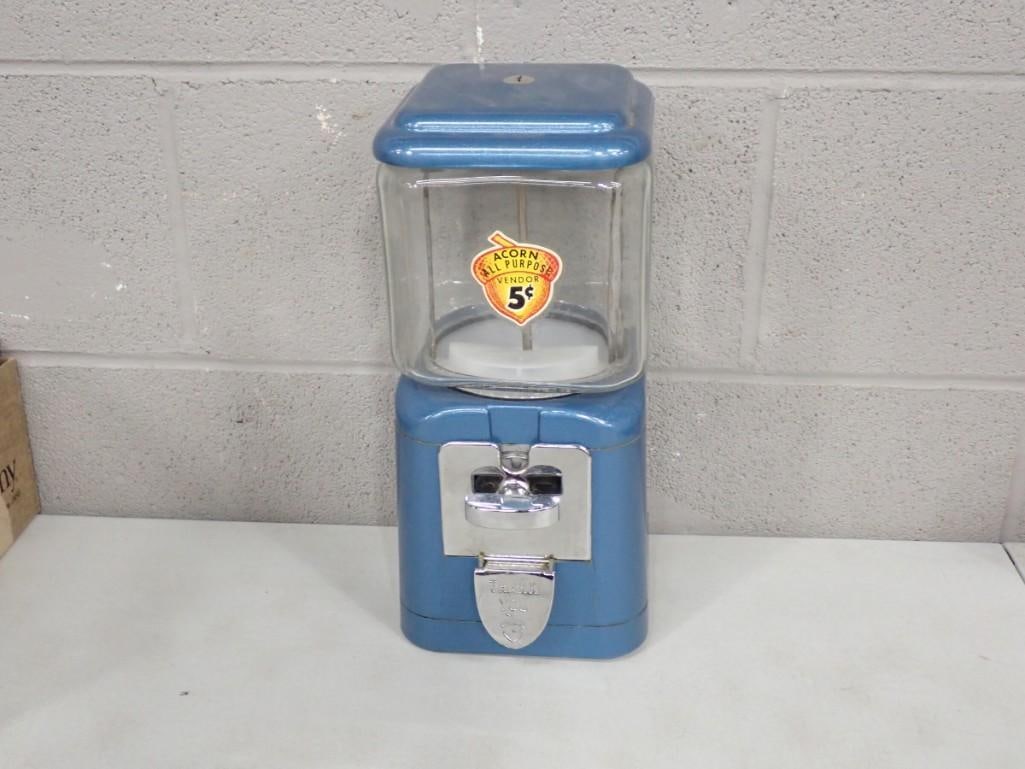 Vintage Five Cent Gumball Machine - No Key (1 of 7)
