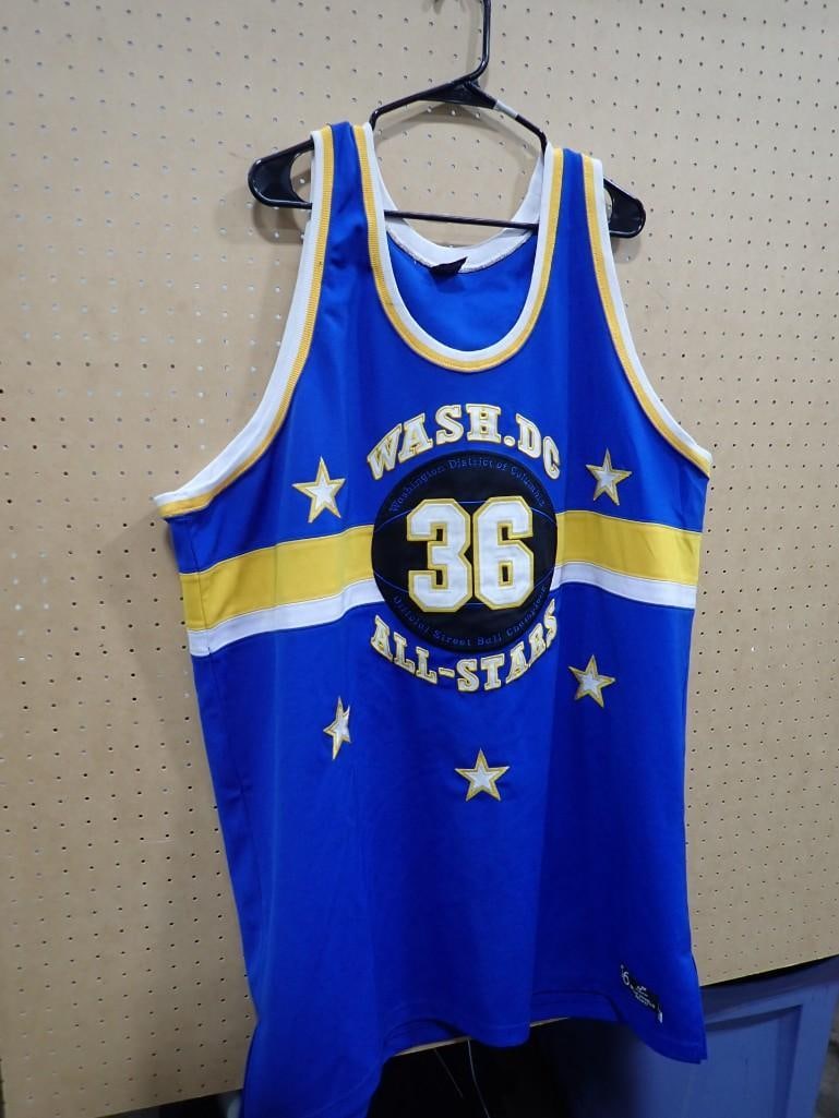 Washington DC Street Ball All Star Basketball Jersey Size 56: Washington DC Street Ball All Star Basketball Jersey Size 56 All pictures are considered part of the description and should be examined carefully by bidders. Live Auctioneers is now offering Live Ship
