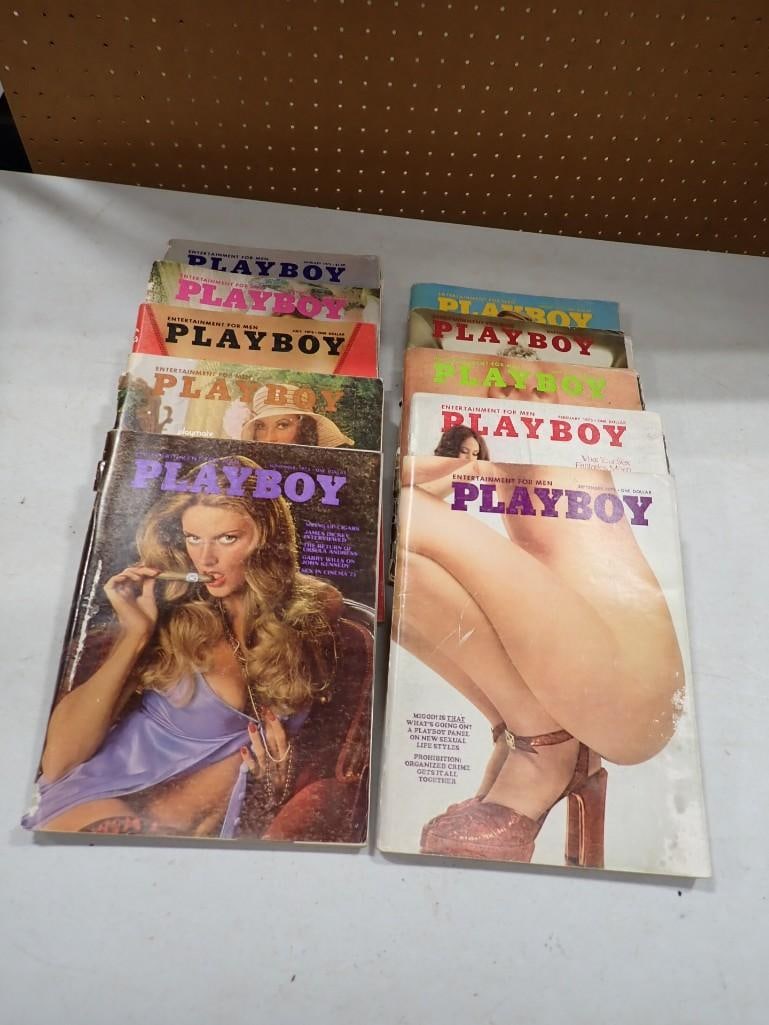 Lot of 23 assorted Playboy Magazines from 1973 1970 1967 and 1966 (1 of 13)