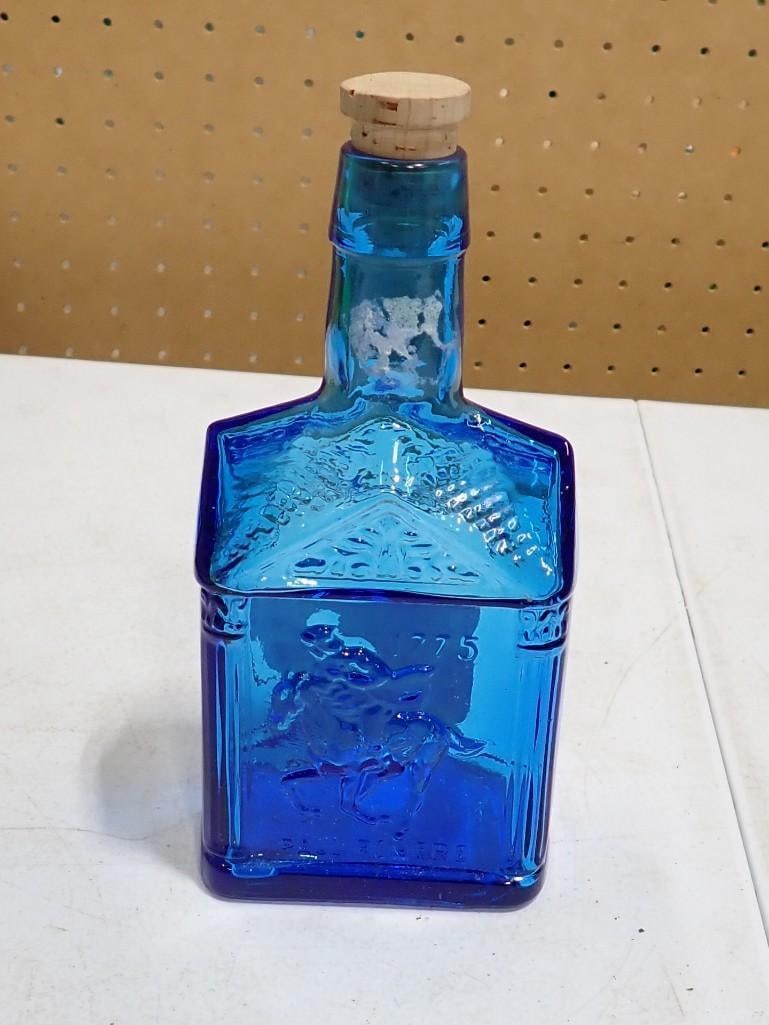 Blue Glass Bottle Mary Wheaton's Pancake Syrup Empty: Blue Glass Bottle Mary Wheaton's Pancake Syrup Empty All pictures are considered part of the description and should be examined carefully by bidders. Live Auctioneers is now offering Live Shipping