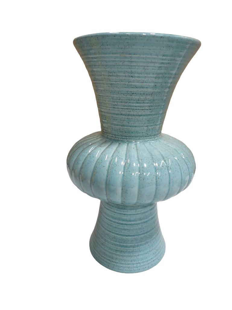 Vintage Red Wing Pottery 634 Vase Blue Speckled MCM Mid Century Modern (1 of 5)