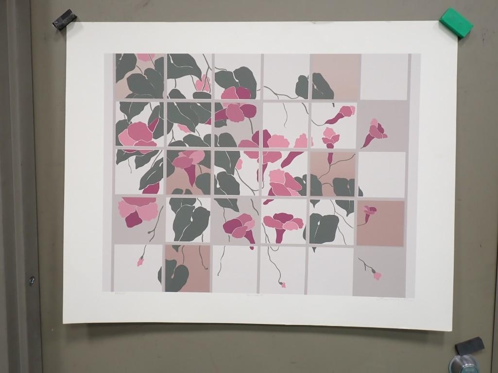 Lee White Pencil Signed and Numbered Lithograph "Floral II" (1 of 4)