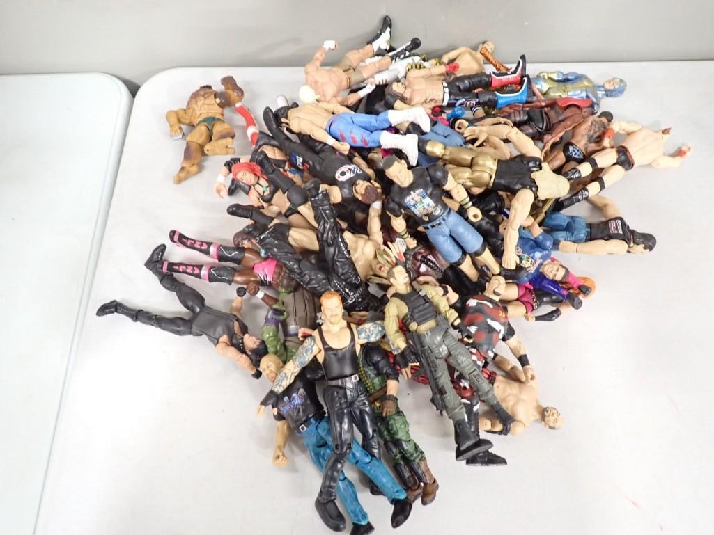 Action Figures incl WWE Wrestling, Etc: Action Figures incl WWE Wrestling, Etc All pictures are considered part of the description and should be examined carefully by bidders. Live Auctioneers is now offering Live Shipping through them. T