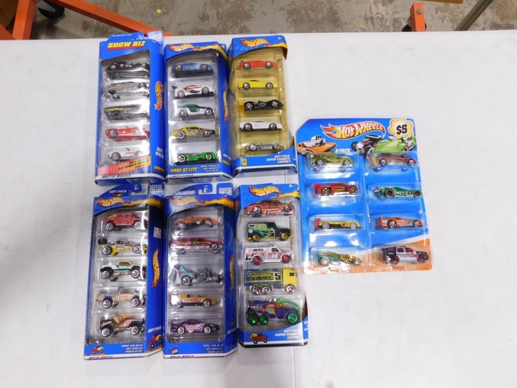 New in Package Hot Wheels Cars including 6 Gift packs and an 8 pack: New in Package Hot Wheels Cars including 6 Gift packs and an 8 pack All pictures are considered part of the description and should be examined carefully by bidders. Live Auctioneers is now offering Li