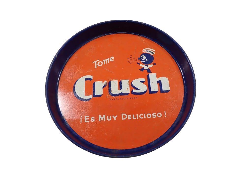 Vintage Orange Crush Drink Serving Tray Tome Crush Es Muy Delicioso (1 of 3)