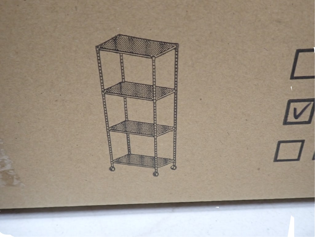 Black Wire Shelf with Wheels New in Box Some Assembly Required (1 of 4)