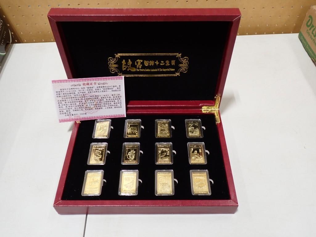 The Twelve Zodiac Animals of the Imperial Palace Token Gift Set: The Twelve Zodiac Animals of the Imperial Palace Token Gift Set All pictures are considered part of the description and should be examined carefully by bidders. Live Auctioneers is now offering Live S