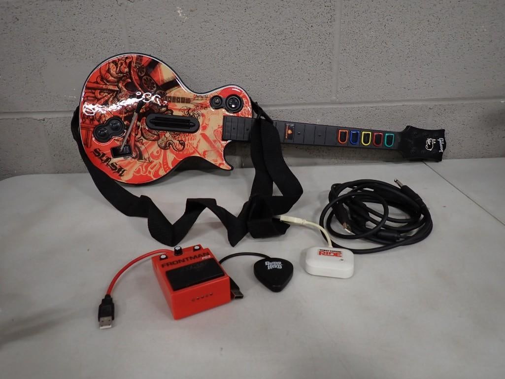 Guitar Hero Slash Gibson Guitar, Nyko Frontman, Tony Hawk Ride Wireless Controller Dongle, etc. (1 of 9)