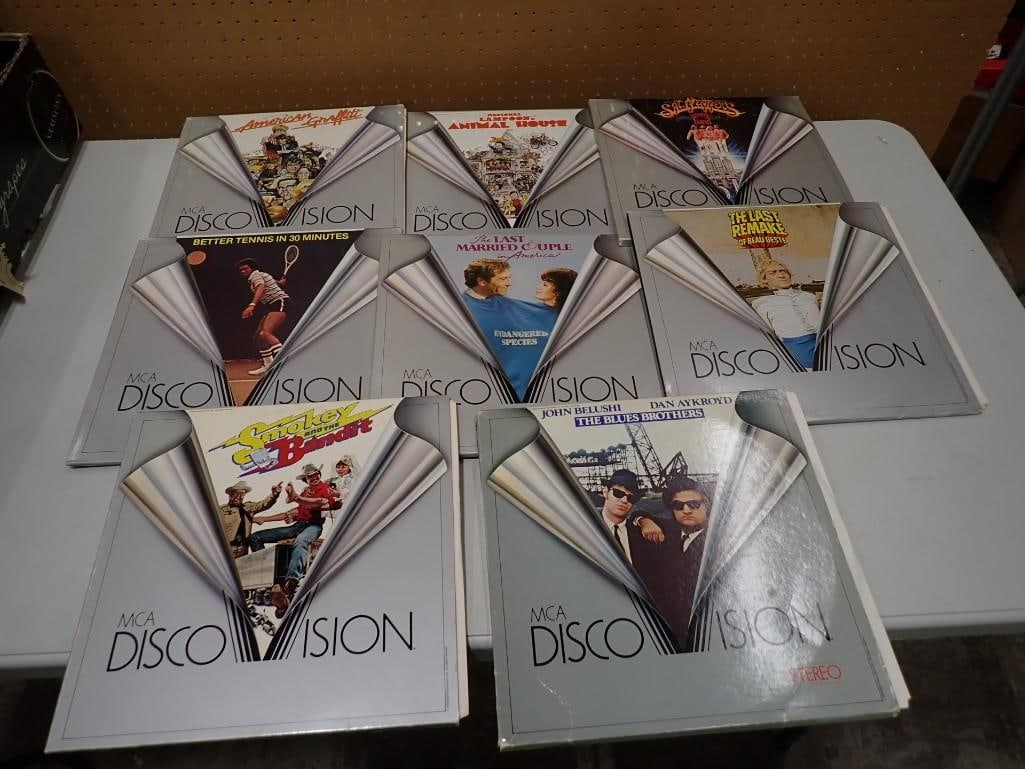 Lot of 8 MCA Discovision Laser Discs including Blues Brothers, American Graffiti, Animal House, Smok: Lot of 8 MCA Discovision Laser Discs including Blues Brothers, American Graffiti, Animal House, Smokey and the Bandit, etc. All pictures are considered part of the description and should be examined c