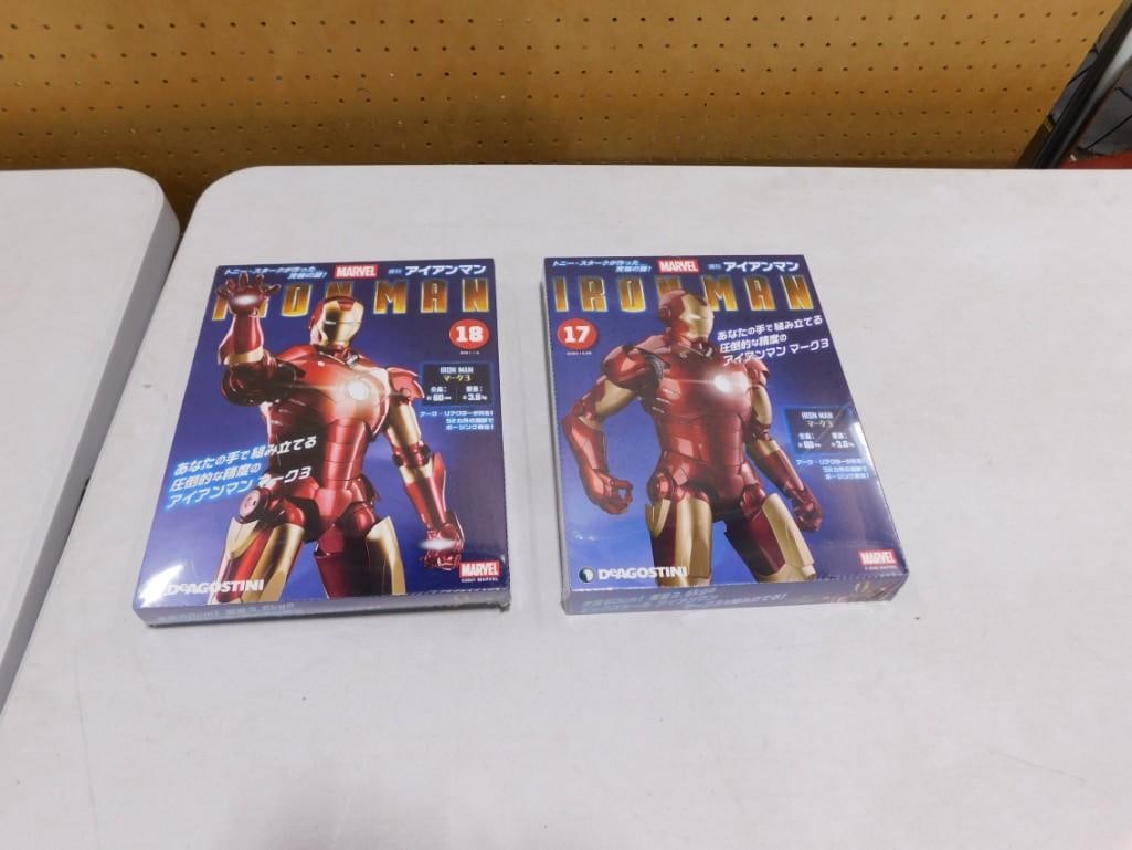 Pair of Deagostini Marvel Iron Man Japanese Model Kits #17 and #18: Pair of Deagostini Marvel Iron Man Japanese Model Kits #17 and #18