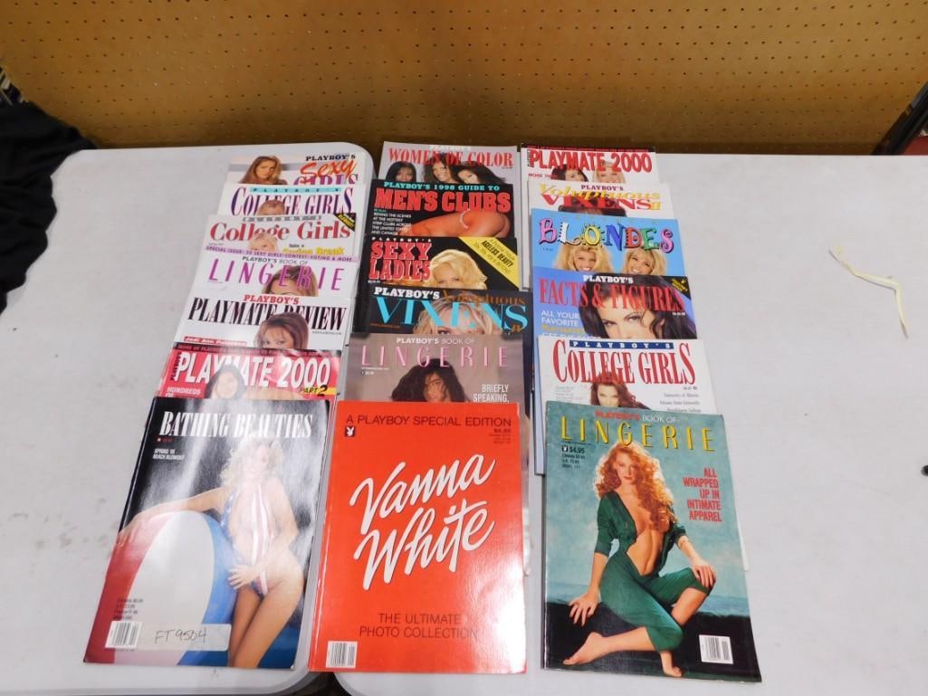 Lot of Assorted Playboy Special Edition Magazines including Blondes, College Girls, Lingerie, (1 of 2)