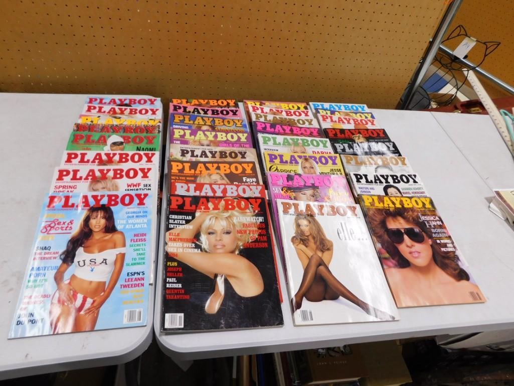 Lot of 32 Assorted Playboy Magazines (1 of 2)