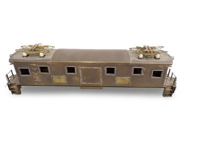 Solid Brass Electric Steeple Cab Model Train Locomotive Shell: Solid Brass Electric Steeple Cab Model Train Locomotive Shell Approx 15"x5"x3" . O Scale. All pictures are considered part of the description and should be examined