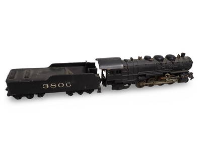 Steam Engine 2-8-2 No 3800 Powered with Tender: Steam Engine 2-8-2 No 3800 Powered with Tender. Has missing pieces. See photos for condition. Largest is 13"x4"x3" All pictures are considered part of the description