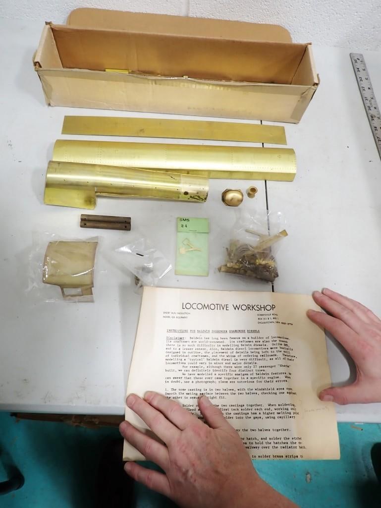 2 Locomotive Workshop Brass Engine parts and pieces for Kits.  Incomplete.  (1 of 7)