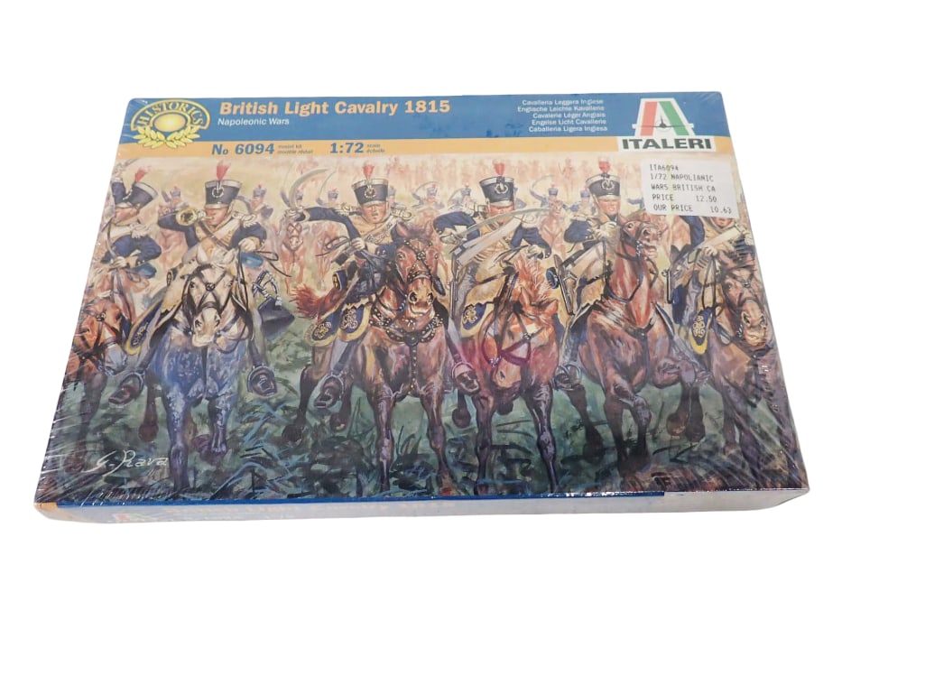 Sealed Italeri 6094 British Light Cavalry 1815 17 Unpainted Figures with Horses 1:72 Scale (1 of 6)