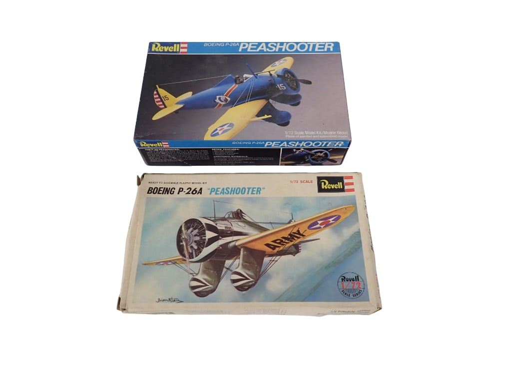Pair of 1/72 Scale Revell Model Kits - Both are Boeing P-26A Peashooter (1 of 6)