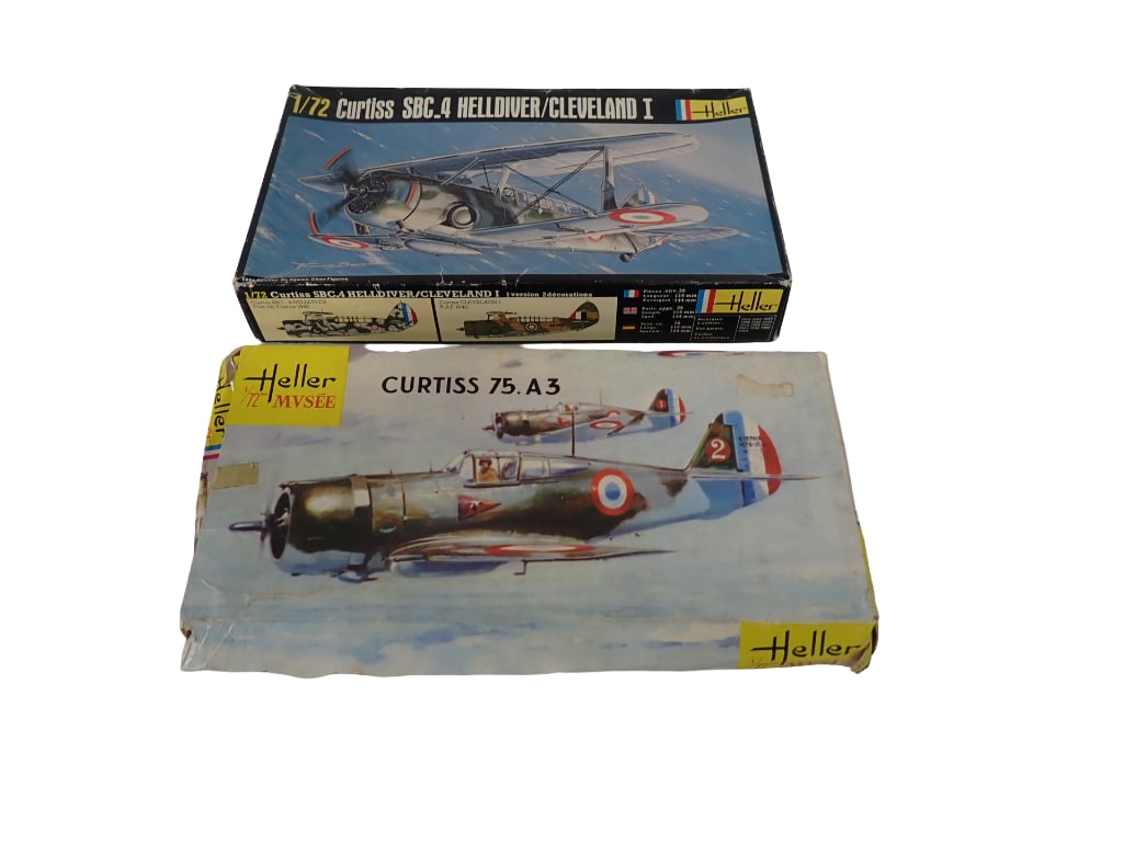 Heller 1/72 Scale Airplane Model Kits - Curtiss 75.A3 and SBC.4 Helldiver/Cleveland I (1 of 8)
