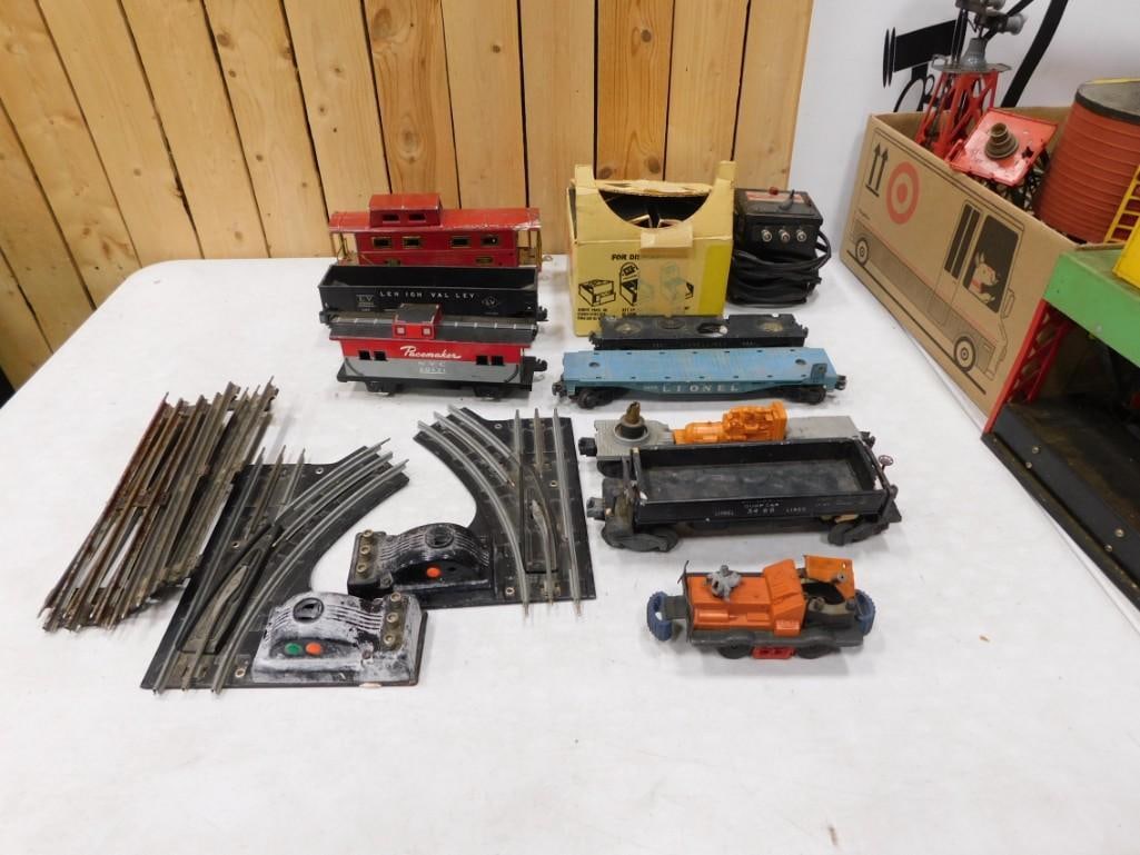 Box of Lionel and American Flyer Trains, Switches, transformers, some in rough shape (1 of 12)