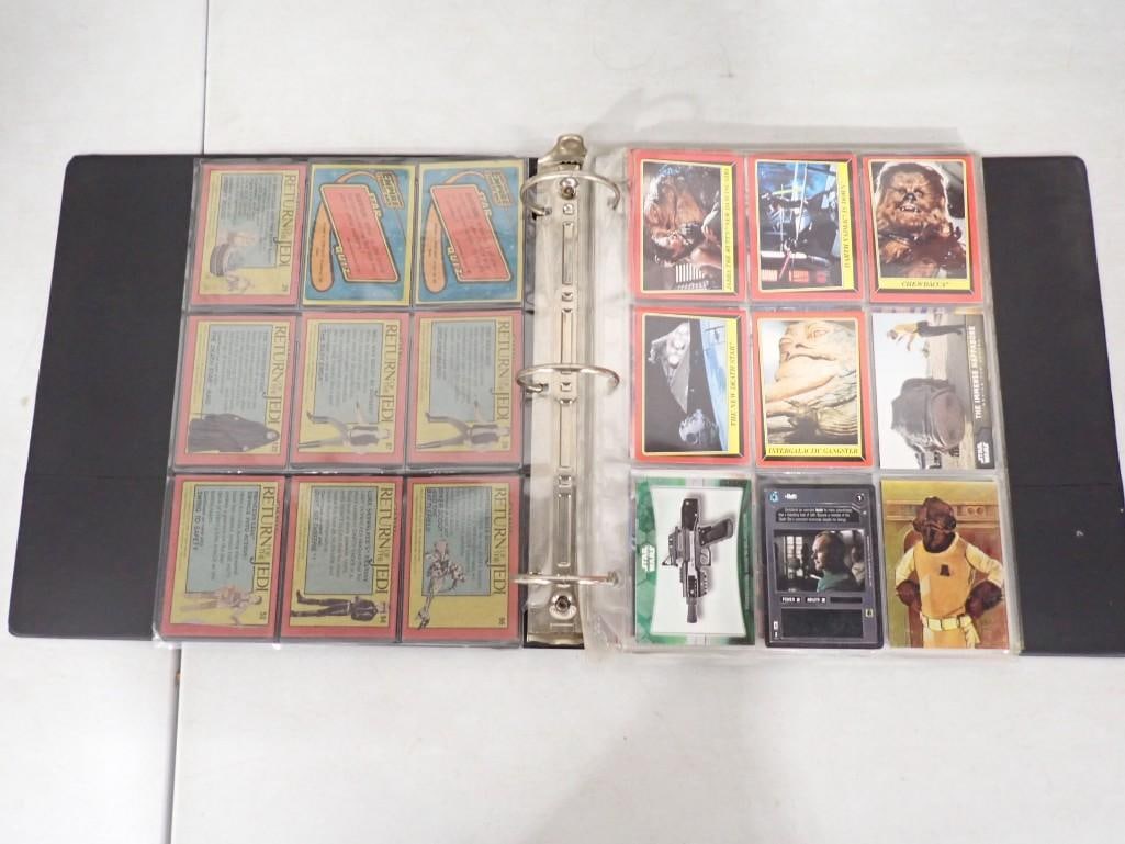 Binder of Trading Cards incl Star Wars, Battlestar Galactica, Garbage Pail Kids, Wizard of Oz,: Binder of Trading Cards incl Star Wars, Battlestar Galactica, Garbage Pail Kids, Wizard of Oz, Grease, etc All pictures are considered part of the description and should be examined carefully by bidd