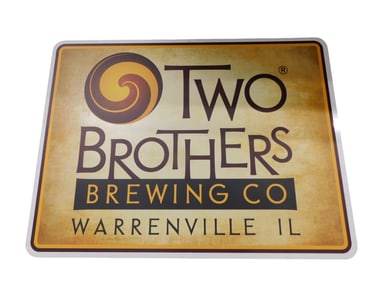 Two Brothers Brewing Co Metal Beer Sign 24"x18"