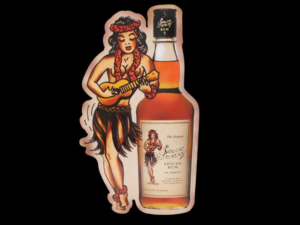 Sailor Jerry Spiced Rum Metal Bar Sign 24"x14": Sailor Jerry Spiced Rum Metal Bar Sign 24"x14" All pictures are considered part of the description and should be examined carefully by bidders. Live Auctioneers is now offering Live Shipping t