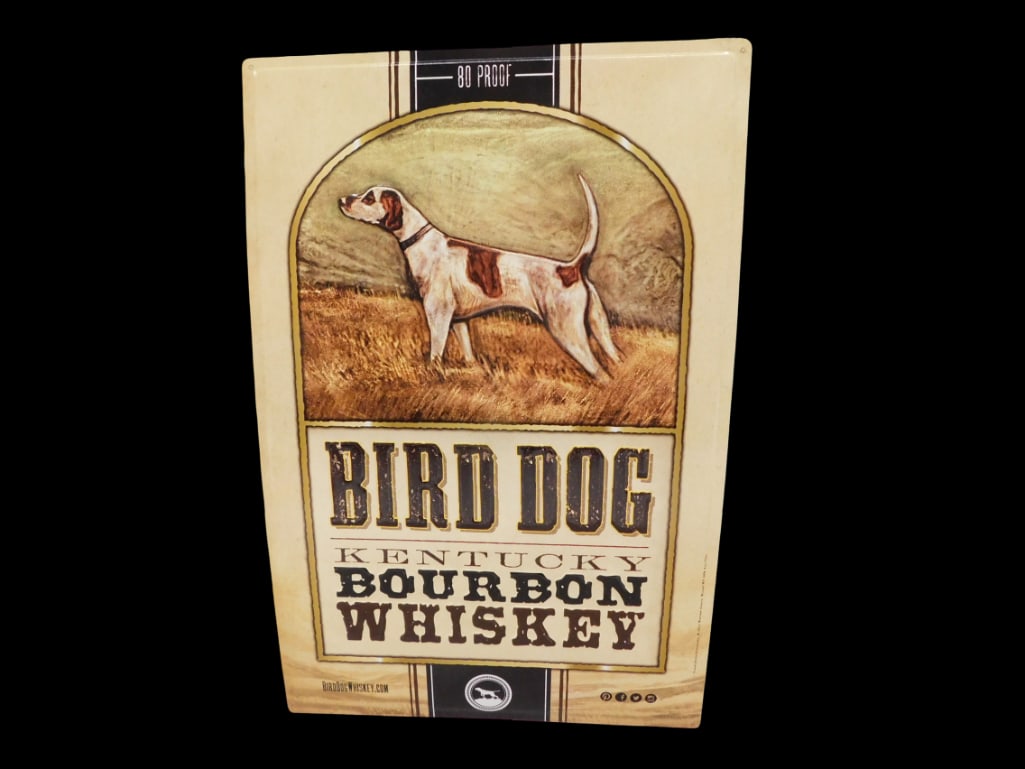Bird Dog Kentucky Bourbon Whiskey Metal Bar Sign 18"x12": Bird Dog Kentucky Bourbon Whiskey Metal Bar Sign 18"x12" All pictures are considered part of the description and should be examined carefully by bidders. Live Auctioneers is now offering Live 