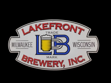 Lakefront Brewery, INc Milwaukee Wisconsin Metal Bar Sign 23"x13"